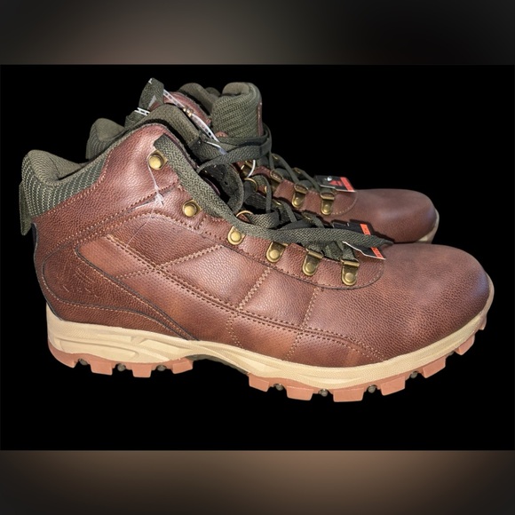 RBX Brown Hiking Boots Men’s 11 Wide Trail Outdoor Shoes New - Picture 2 of 6